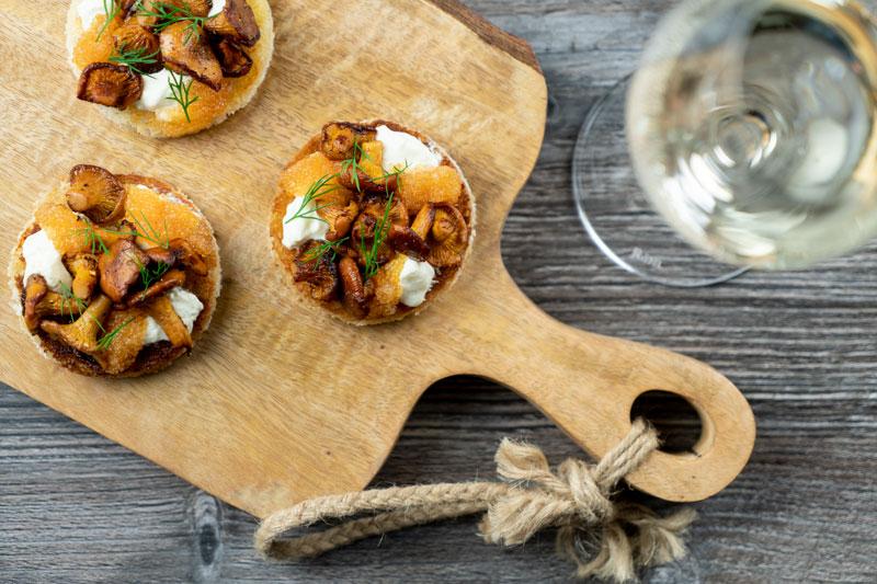 Toast med kantarell & løyrom